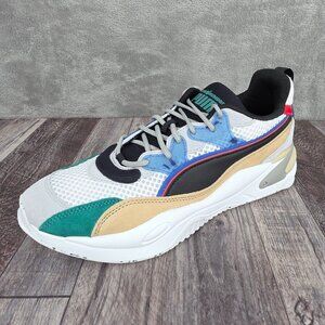 Puma x The Hundreds RS-2K Sneakers 11.5 White Asparagus Colorful Logo Collab New